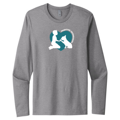 Unisex Pawsitive Friendships Long Sleeve Tee White Imprint Thumbnail