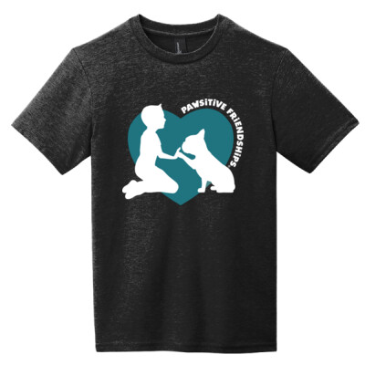 Youth Pawsitive Friendships Black T-shirt   Thumbnail