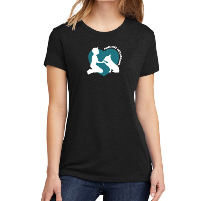 Ladies Pawsitive Friendships Tee White Imprint Thumbnail