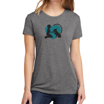 Ladies Pawsitive Friendships Tee Black Imprint Thumbnail