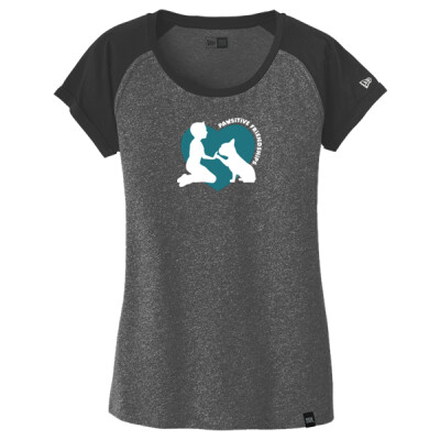 Ladies Pawsitive Friendships Heritage Blend Black Varsity Tee Thumbnail