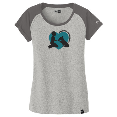 Ladies Pawsitive Friendships Heritage Blend Graphite Varsity Tee Thumbnail