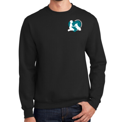 Unisex Pawsitive Friendships Crewneck Sweater - Black Thumbnail